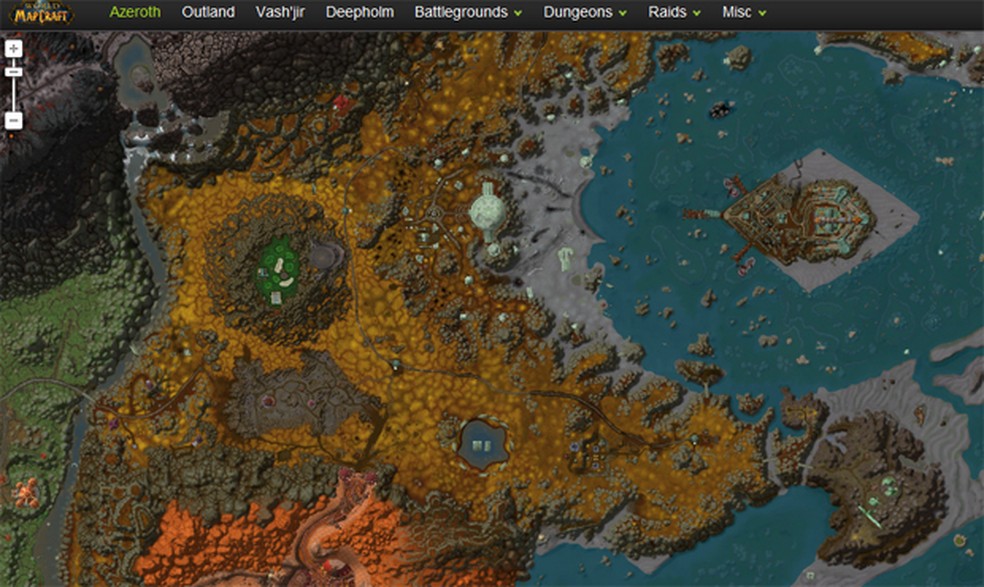 Fã cria site que mistura Google Maps com World of Warcraft