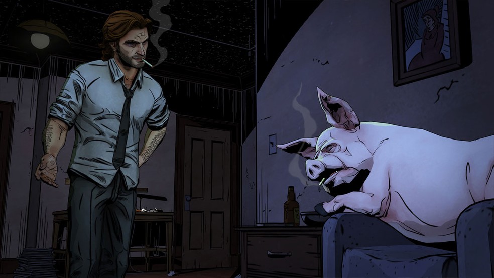 The Wolf Among Us is an adventure game with "Long Wolf" as a protagonist in the traditional Telltale Games style based on the Fables comic series — Photo: Reproduction/Steam