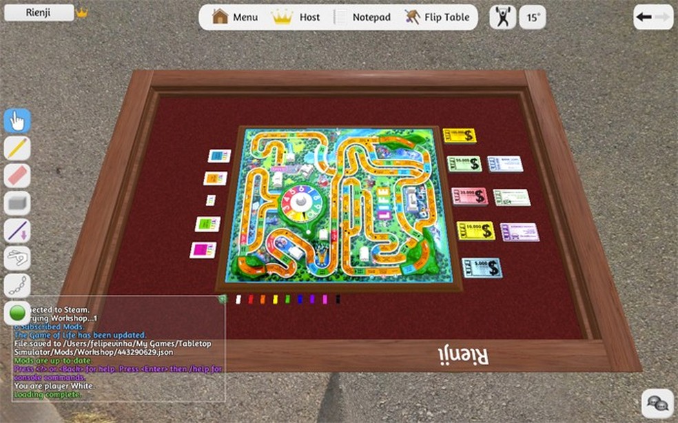 Saiba como jogar vários games de tabuleiro criados no Tabletop Simulator