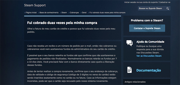 Steam Support: resolva problemas da plataforma com a ferramenta