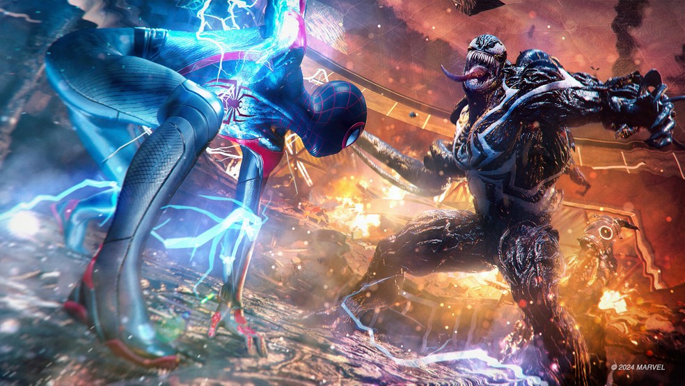 Venon é o principal antagonista em Marvel's Spider-Man 2 — Foto: Reprodução/Steam