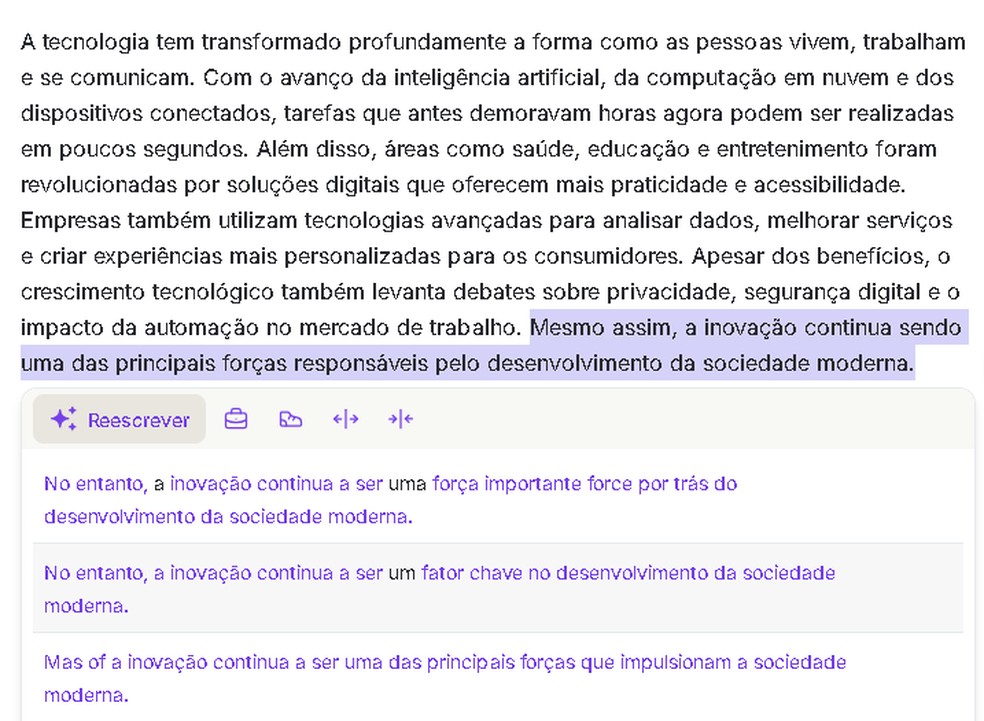  Reprodução/Wordtune