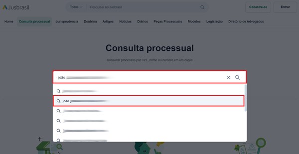 Como consultar processo por nome, pelo CPF e por número no Jusbrasil