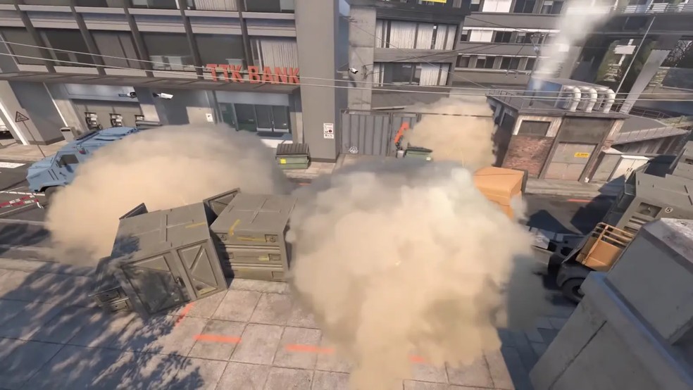 Diversas Smokes sendo utilizadas no Counter-Strike 2 — Foto: Reprodução/bo3.gg