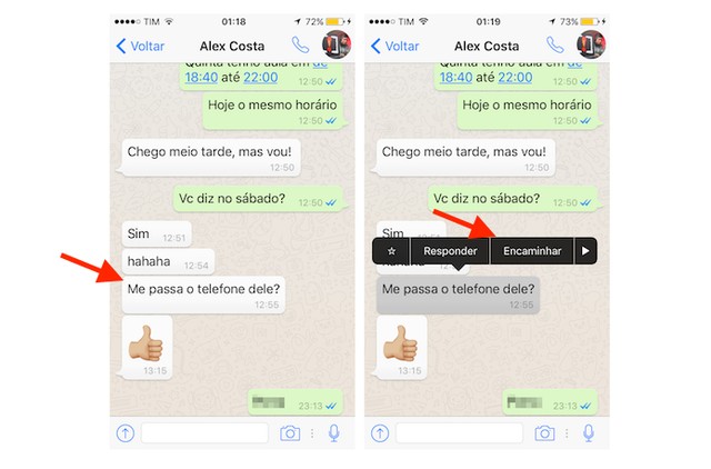 WhatsApp para iPhone: saiba como encaminhar uma mensagem para vários amigos