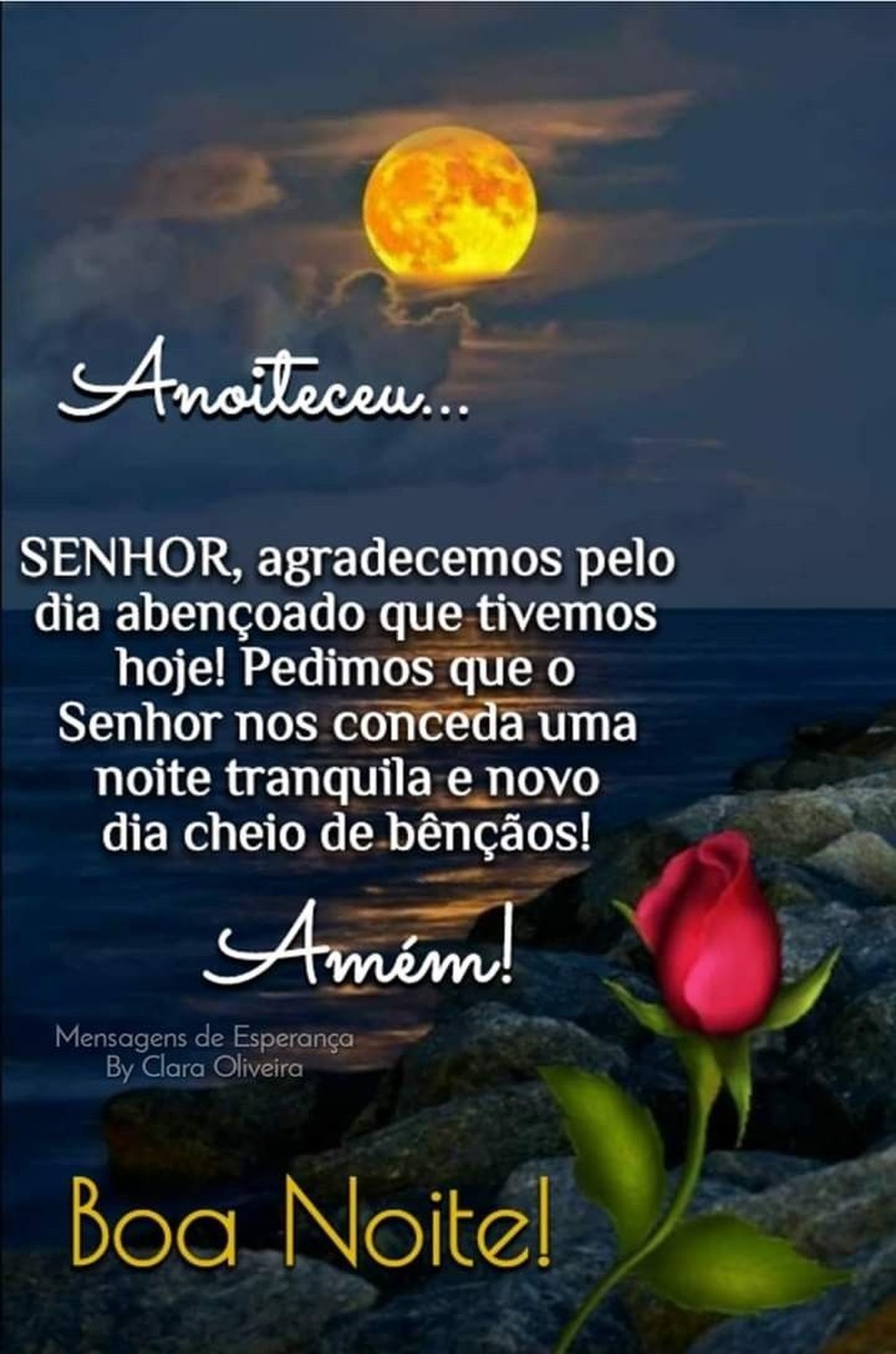 Mensagem de boa noite para WhatsApp grátis: veja com imagens bonitas