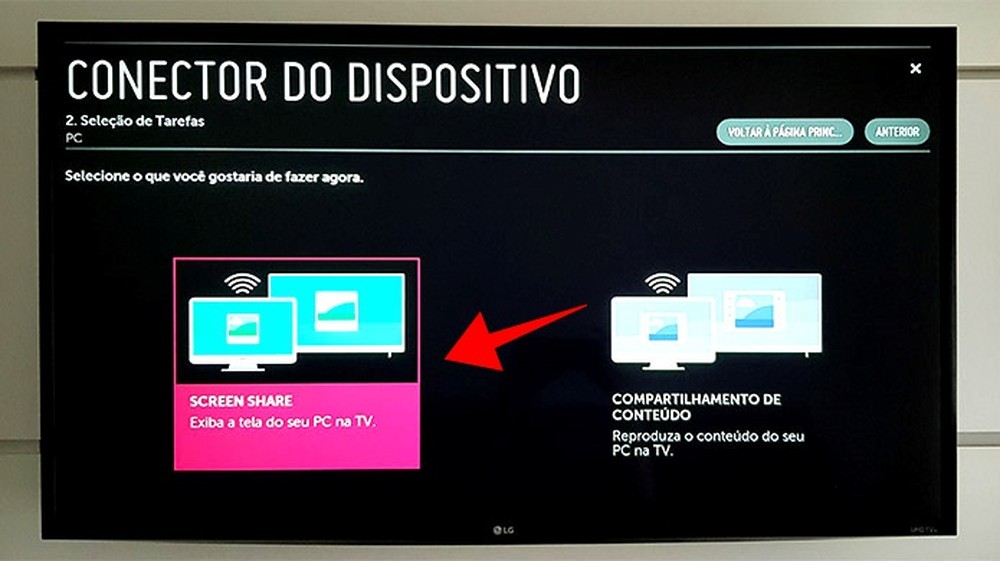 Como conectar o celular ou notebook na TV da LG
