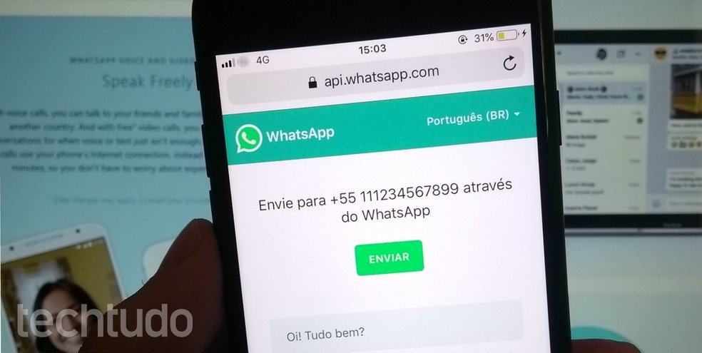 Como fazer link do WhatsApp — Foto: Rodrigo Fernandes/TechTudo