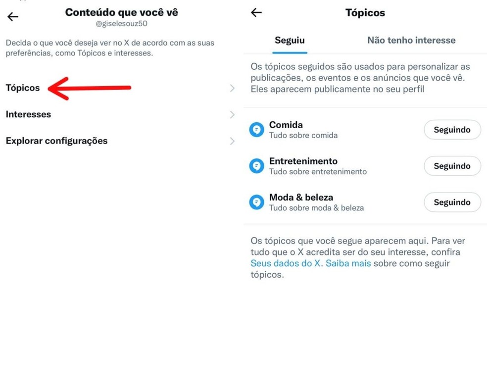  Reprodução/Gisele Souza