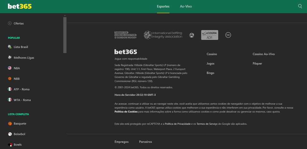 Bet365 fora do ar? Usuários relatam instabilidade no site de