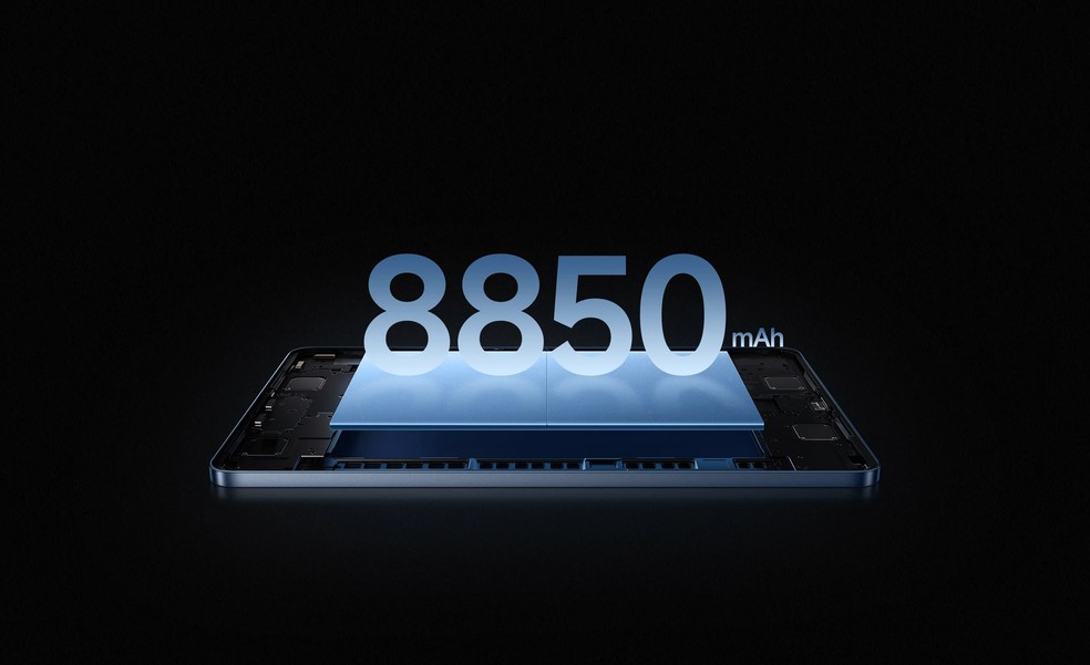 Xiaomi Pad 7 tem bateria parruda e e para carregamento rápido — Foto: Reprodução/Xiaomi