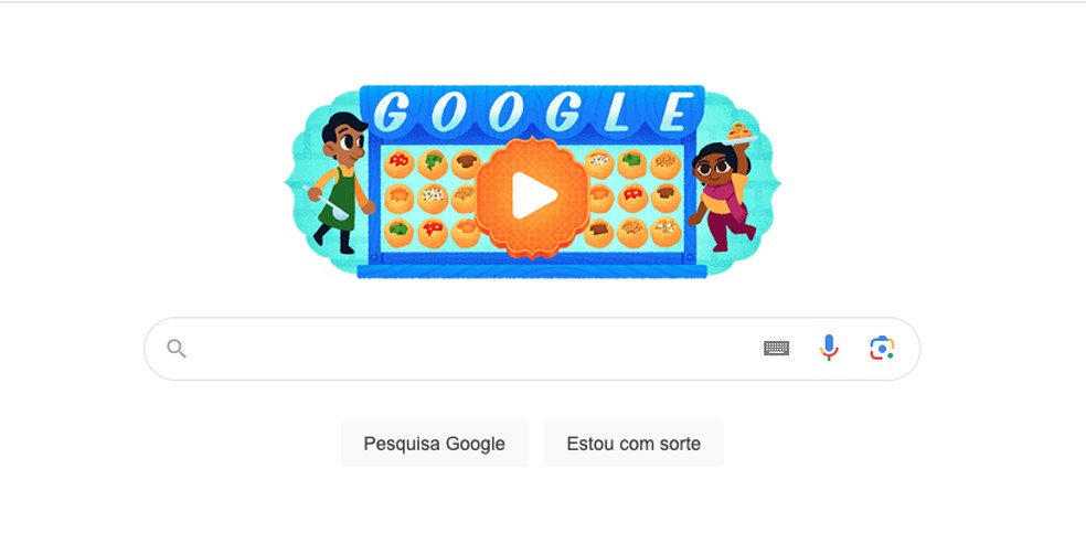 Doodle do dia: jogo do Google homenageia Pani Puri, lanche de rua