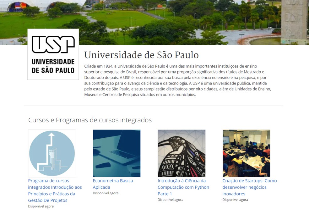 Doutores e pós-doutores da USP ministram cursos online gratuitos — Foto: Reprodução/Coursera