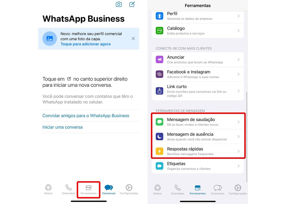 Como colocar mensagem automática no WhatsApp Business
