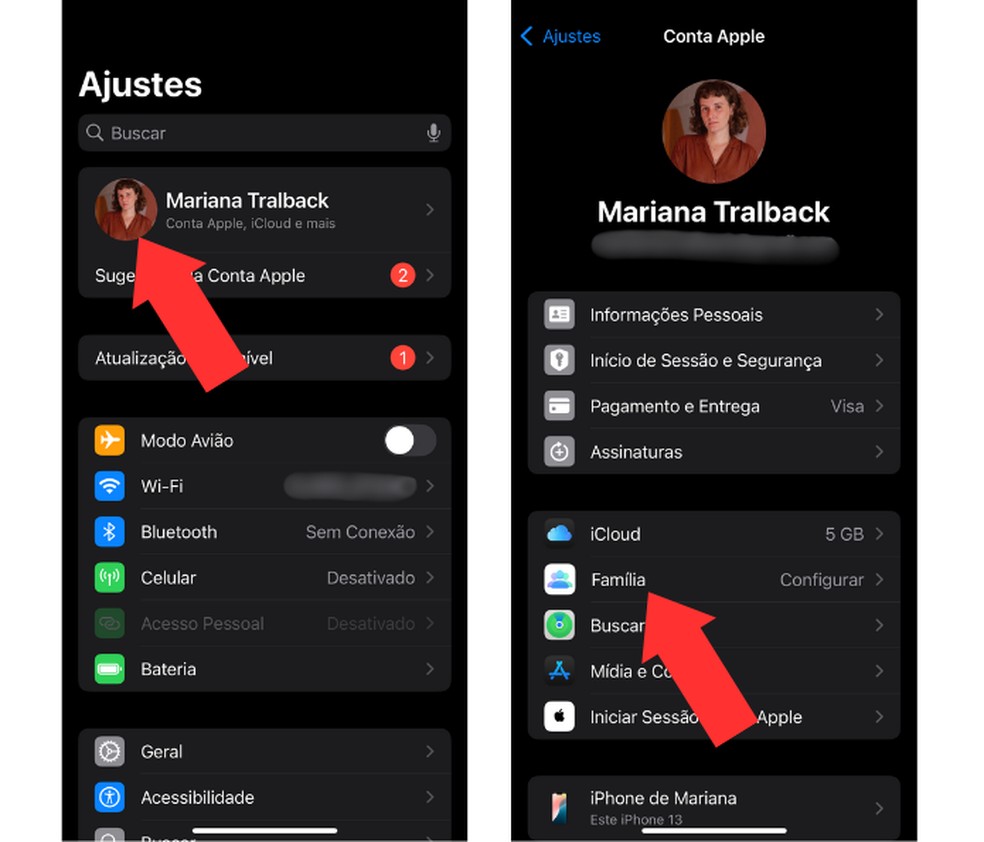 Primeiros passos para acessar a localização do iPhone de um amigo ou familiar — Foto: Reprodução/Mariana Tralback