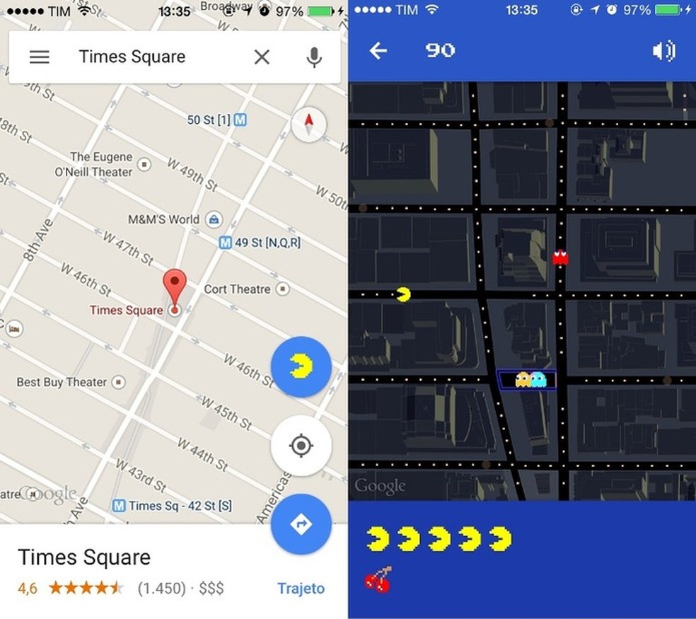 Jogo em realidade aumentada transforma Google Maps em fases de Pac-Man