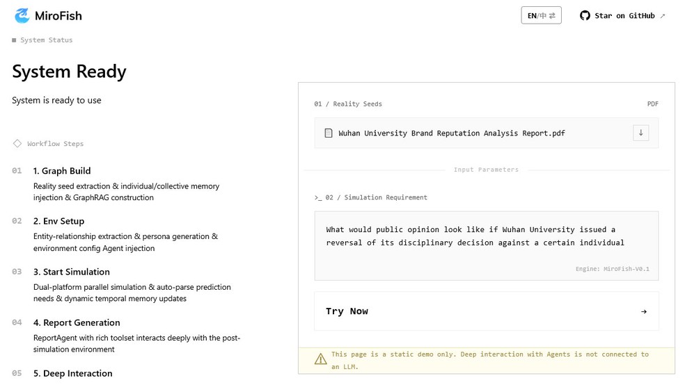  Reprodução/MiroFish