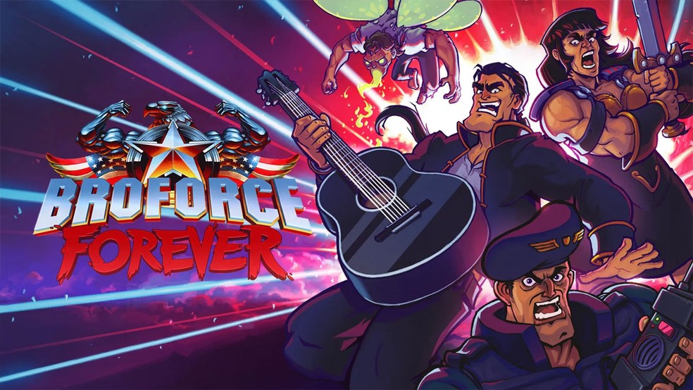 Broforce Forever é uma atualização gratuita para o game Broforce que traz novos personagens e mais — Foto: Reprodução/Xbox Wire