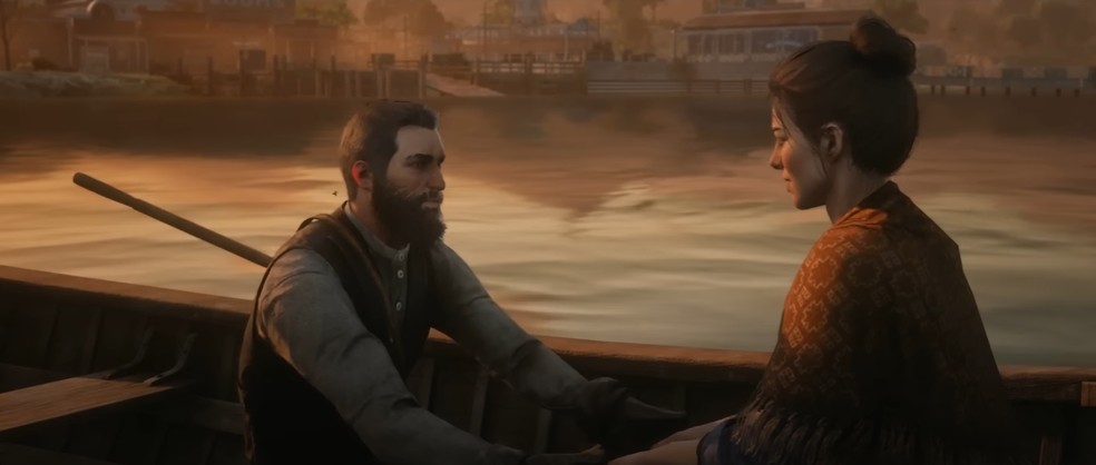 John Marston e Abigail Marston em cena do jogo Red Dead Redemption, da Rockstar Games — Foto: Reprodução/YouTube Zanar Aesthetics