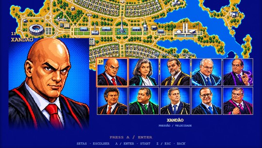 Julgamento do STF vira game de luta com ministros; confira como jogar