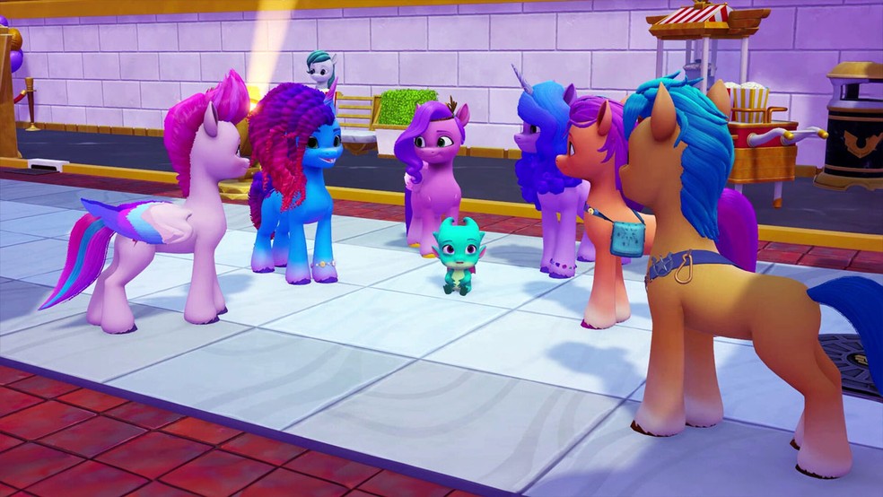 Em My Little Pony - A Zephyr Heights Mystery uma magia estranha está afetando o mundo e será preciso impedi-la com a ajuda de Sunny, Hitch, Izzy, Pipp, Zipp e Misty — Foto: Reprodução/Steam