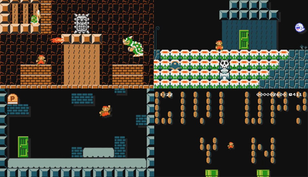 Super Mario Maker Gameplay #3 - Fogo e Água no Mario 8 bits (Achem as  passagens secretas!) 