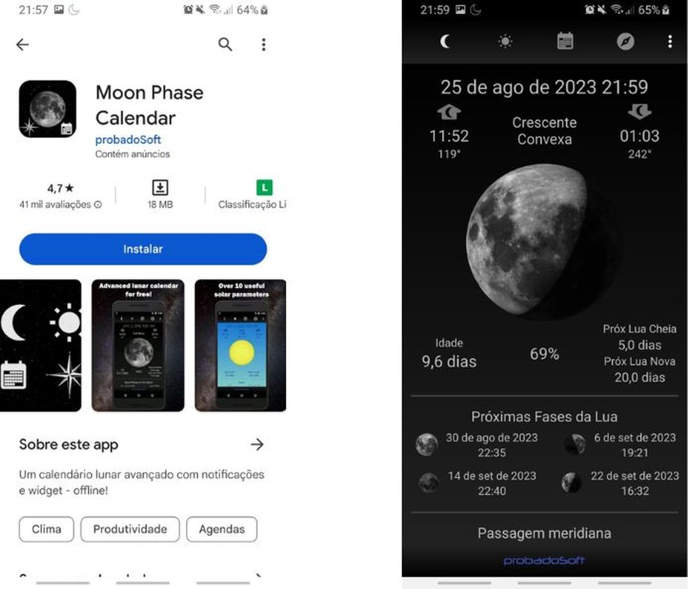 Calendário da Lua em Agosto 2023: 4 sites e apps para ver as fases lunares