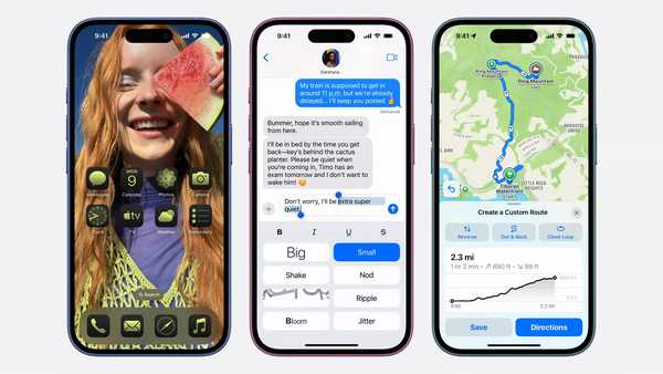 Diferentes funções do iOS 18