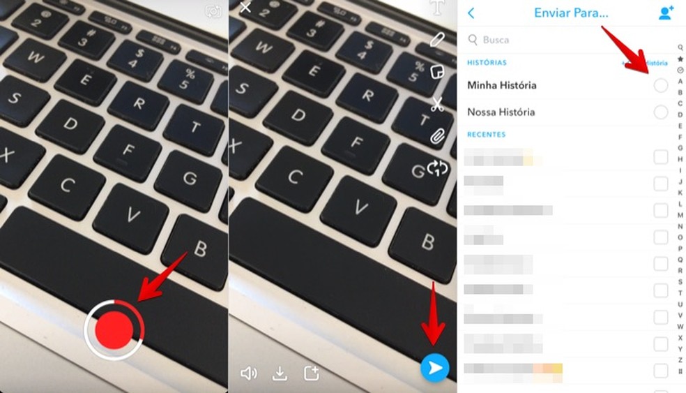 Como ativar a função multi-snap do Snapchat