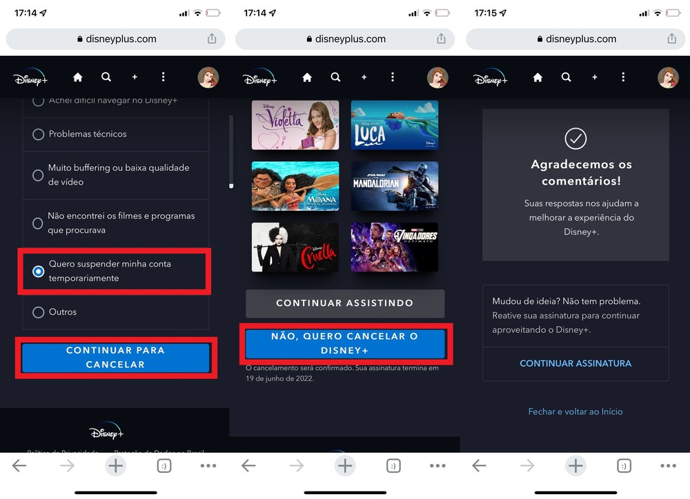 Como cancelar a assinatura do Disney Plus