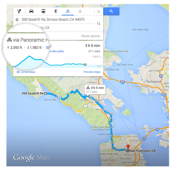Google maps bicicleta online no disponible