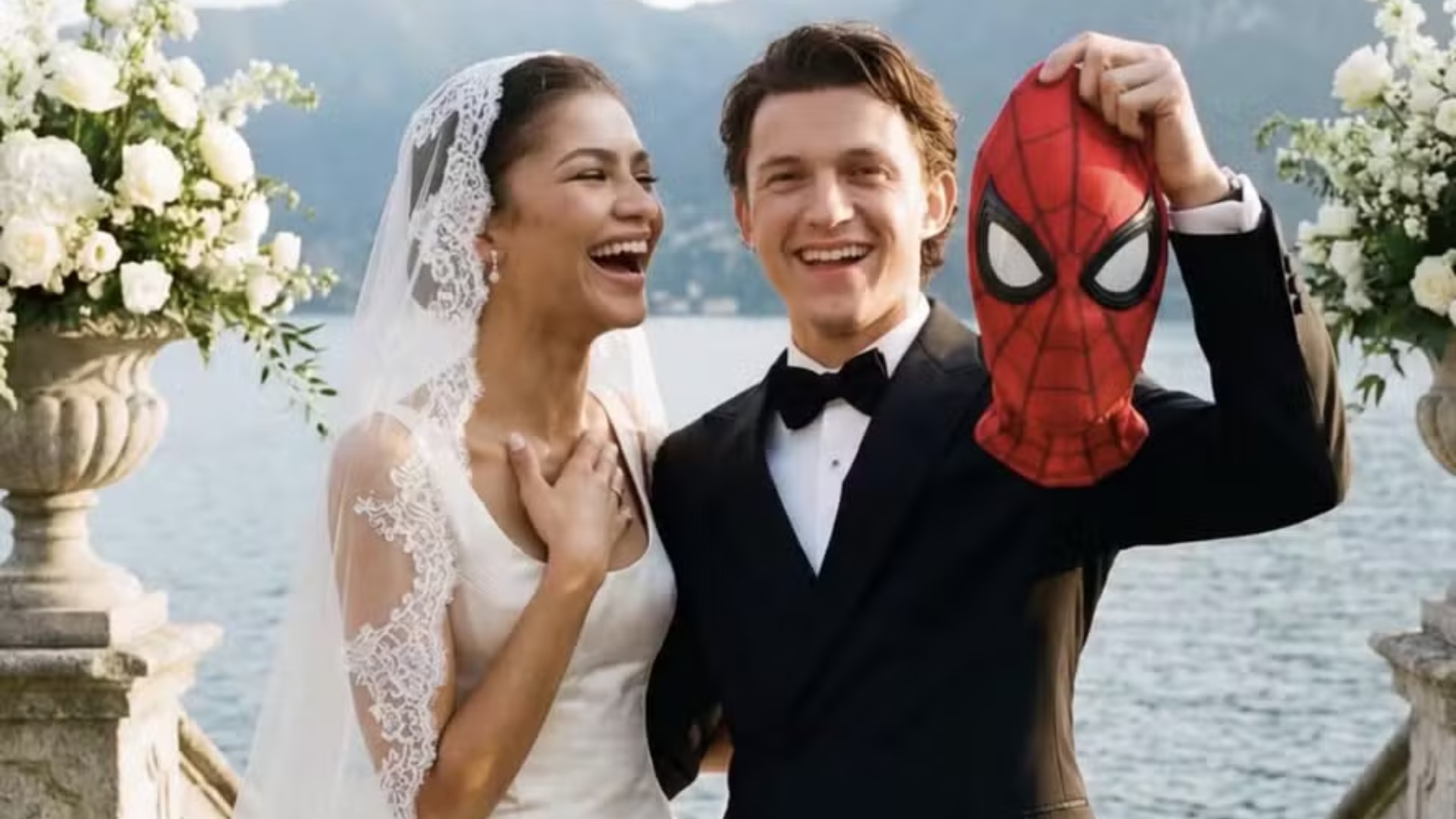 Fotos vazadas do casamento de Zendaya e Tom Holland foram feitas com IA