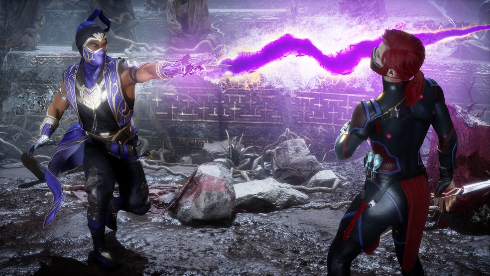Rain em Mortal Kombat 11 tem novos golpes e magias — Foto: Divulgação/PlayStation