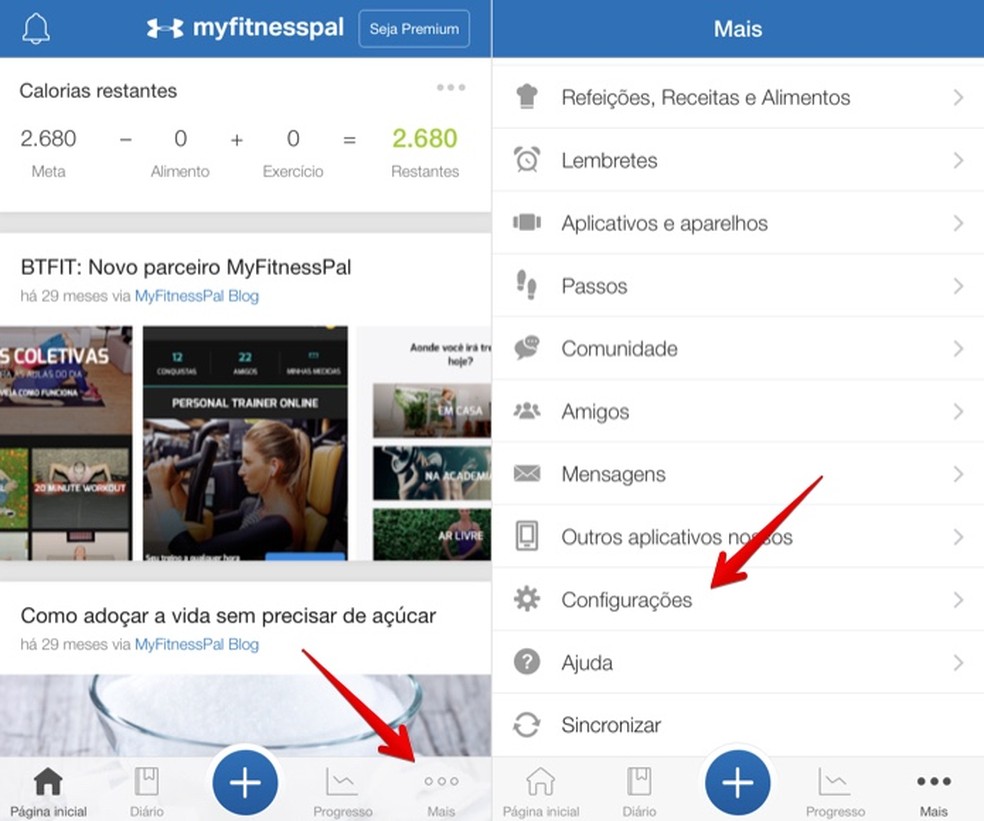 perfil de myfitnesspal