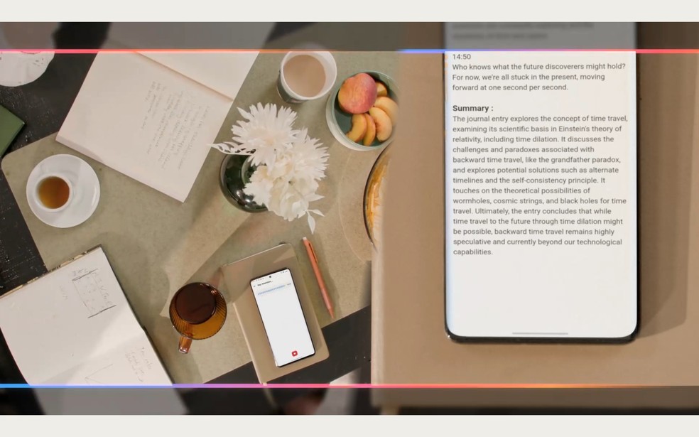 Moto AI: Pay Attention grava reuniões em áudio ou vídeo e criar resumos textuais completos e com priorização de temas — Foto: Reprodução/Motorola (Editada por Daniel Trefilio)