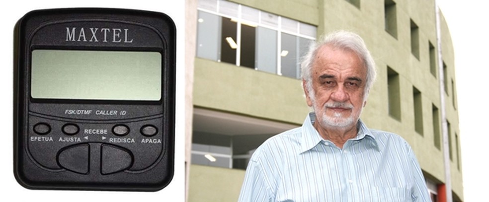 O bina e seu inventor, Nélio José Nicolai — Foto: Reprodução