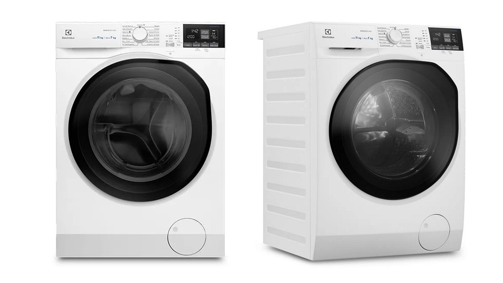 Electrolux LSP11 conta capacidade de lavagem de 11 kg e de secagem de 7 kg em seu cesto de aço inox — Foto: Reprodução/Electrolux