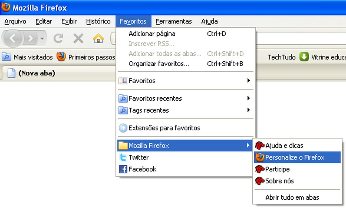 Como personalizar a aparência do Firefox