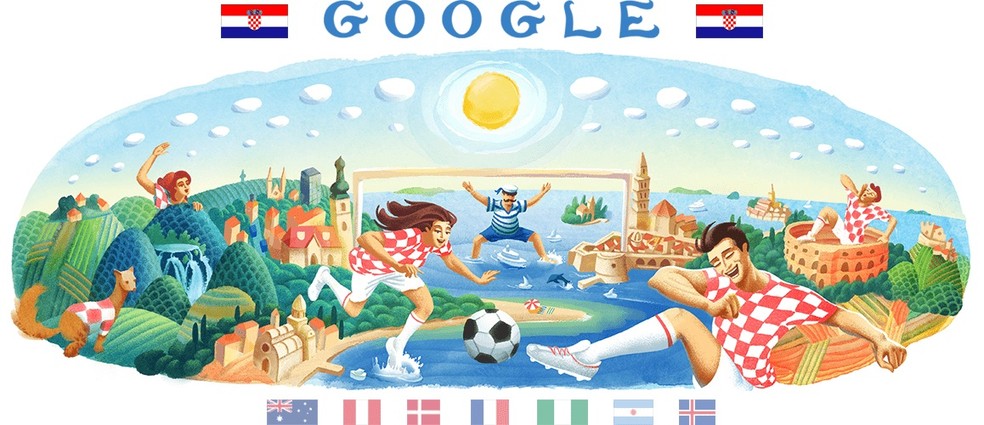 Doodle da Croácia na Copa do Mundo 2018 — Foto: Reprodução/Google