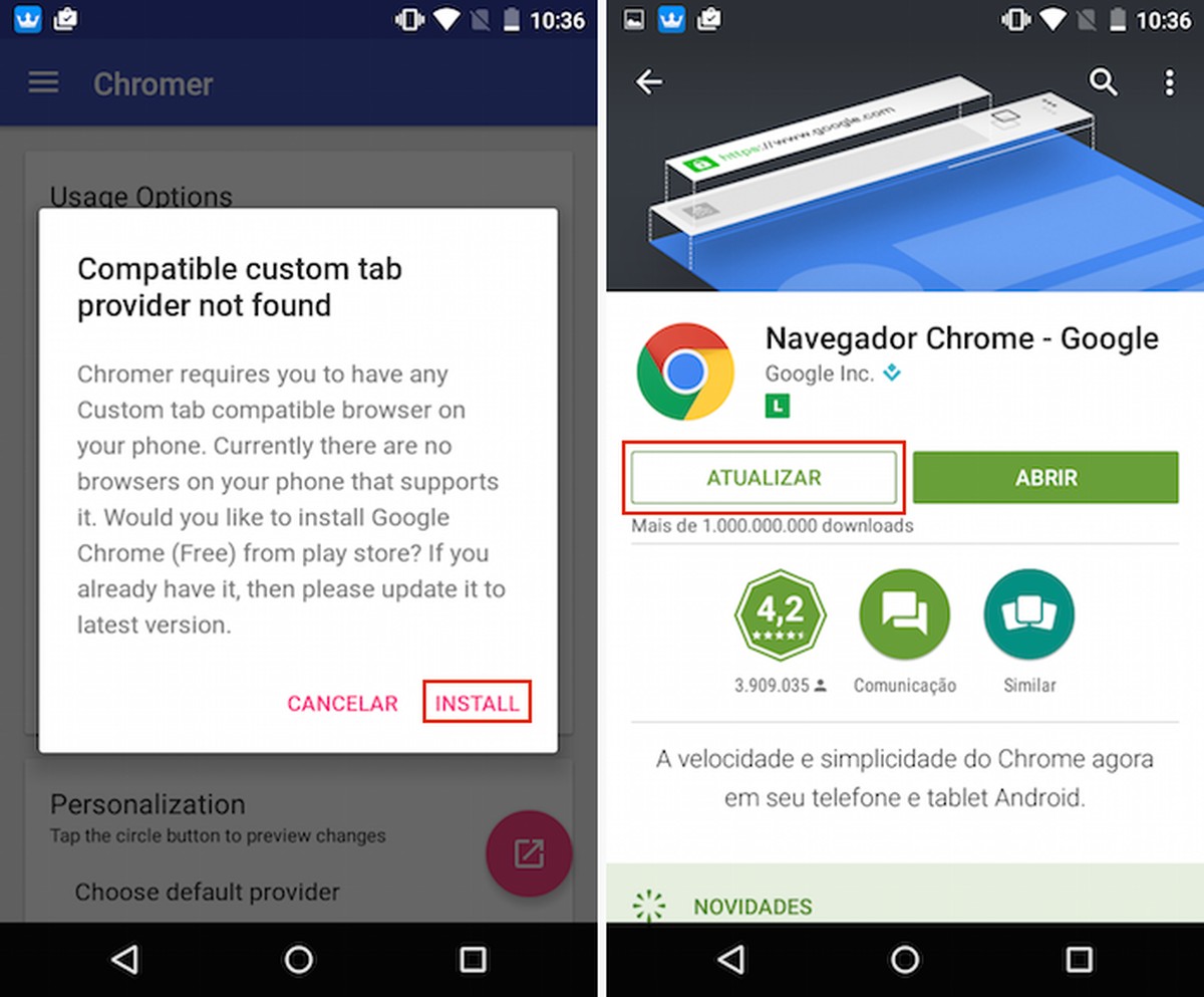 Como deixar o Google Chrome como navegador padrão do Android