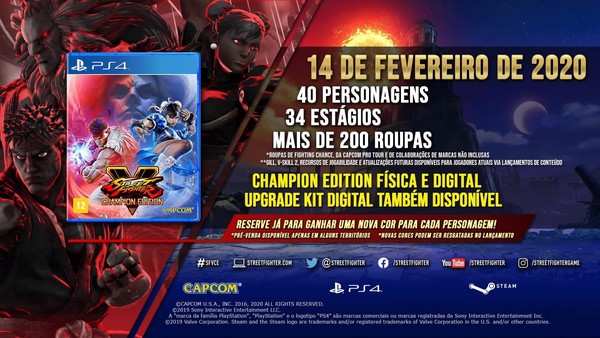 Street Fighter V Champion Edition (PS4/PC): cinco lutadores