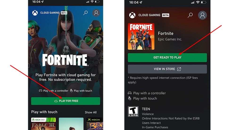 Como jogar Fortnite no iOS e Android com o Xbox Cloud Gaming