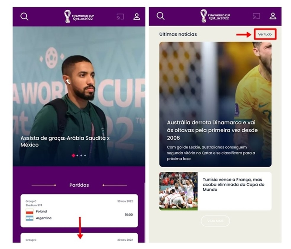 Como assistir os jogos da Copa no Fifa Plus pelo celular