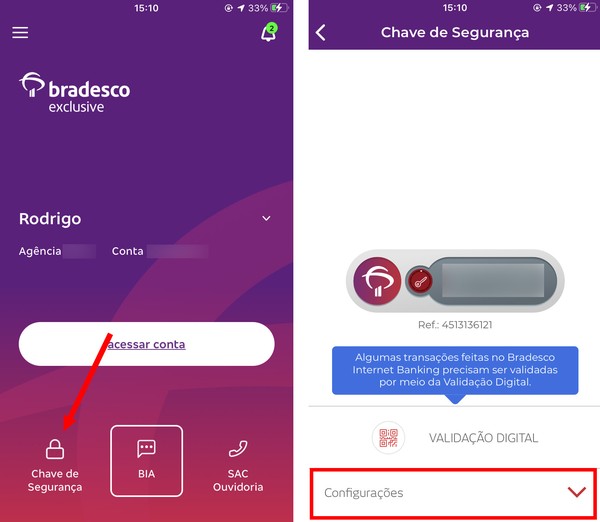 Chave de segurança Bradesco: como transferir código para outro celular