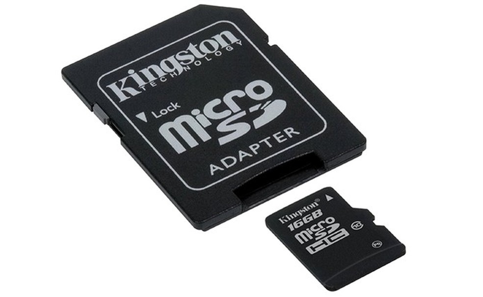 Cartão micro SD e adaptador — Foto: Divulgação/Kingston