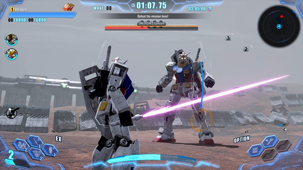 Gundam Breaker 4 permite que usuários montem seus próprios robôs e os levem para intenso combate contra outros Gunpla — Foto: Reprodução/Steam
