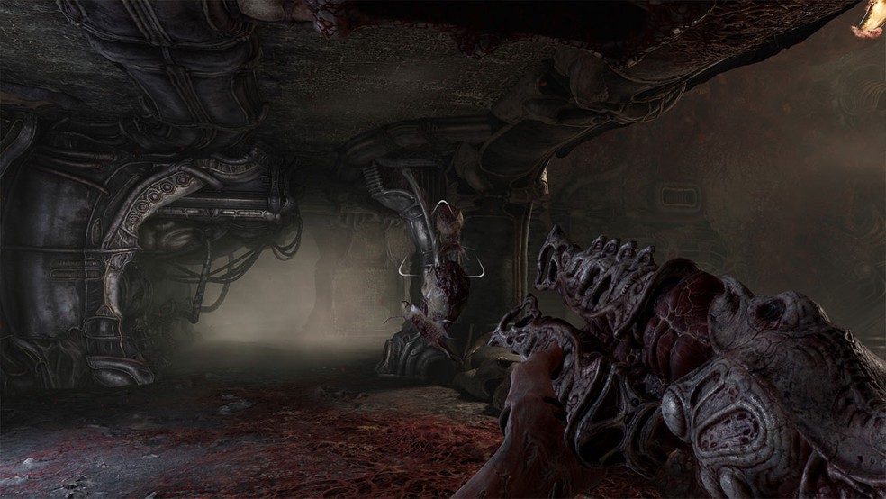 Scorn, game de terror biopunk lançado nos consoles Xbox Series X/S, chega agora também ao PlayStation 5 (PS5) — Foto: Divulgação/Kepler Interactive