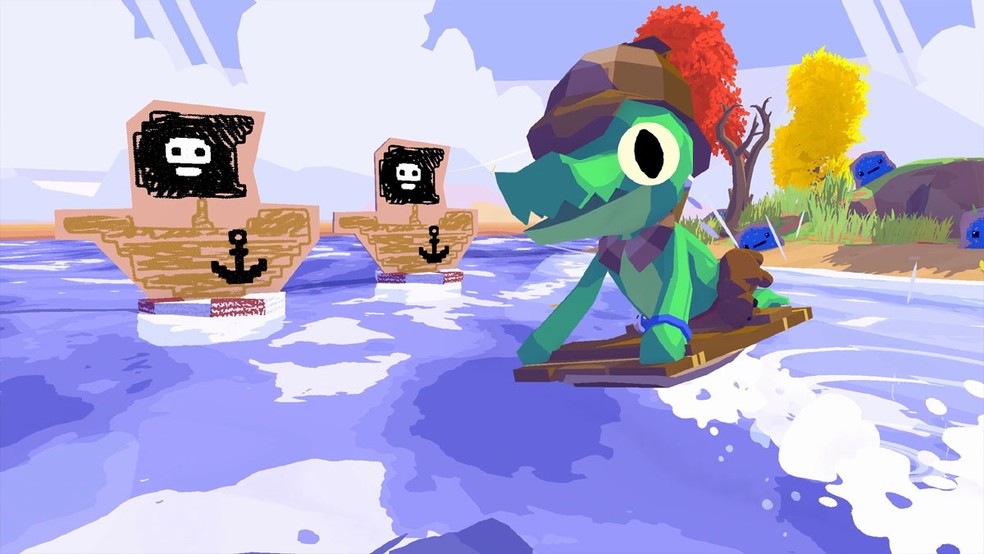 Lil Gator Game é um relaxante jogo sobre um jacarezinho brincando em uma ilha cheia de atividades — Foto: Reprodução/Steam