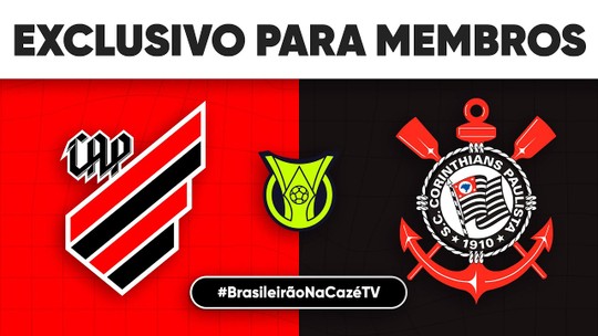 Athletico-PR x Corinthians: como assistir ao jogo do Brasileirão na CazéTV