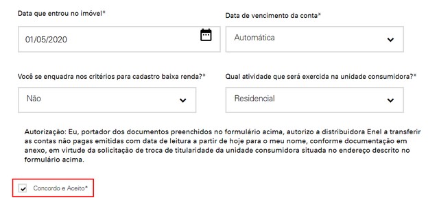 Como mudar o nome do titular da conta de luz na Enel pela Internet